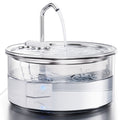 WF-P11G-Tomxcute Glass Cat Water Fountain - 108oz/3.2L Ultra-Quiet Cat Fountain for Drinking