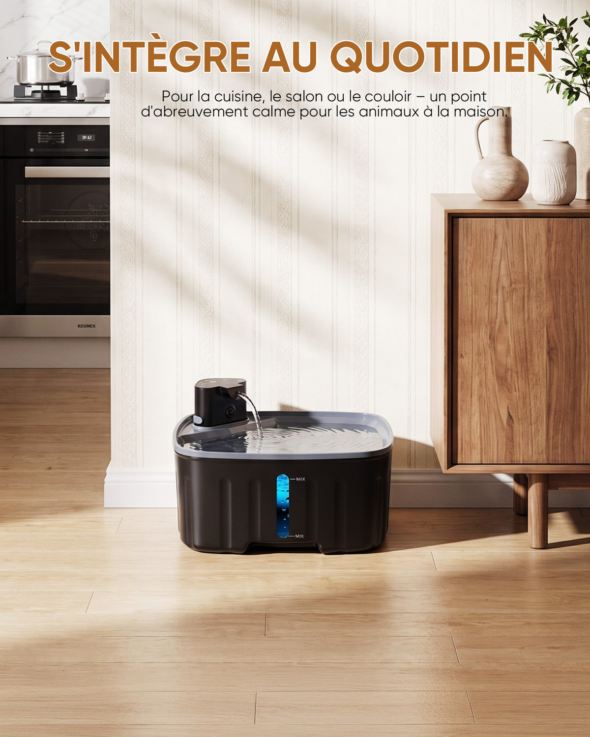 8L / 270oz Large Dog Family Pet Water Dispenser - Intelligent Wireless Sensor WF-G10Pro