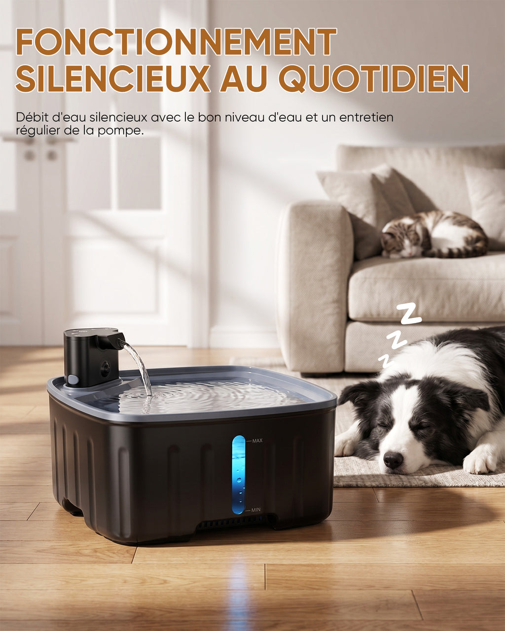 8L / 270oz Large Dog Family Pet Water Dispenser - Intelligent Wireless Sensor WF-G10Pro