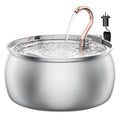 Tomxcute Stainless Steel Cat Water Fountain, Swan Neck Multi-Pet Dispenser