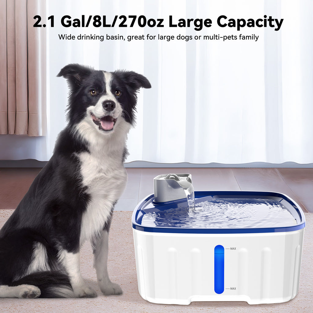 8L / 270oz Large Dog Pet Water Dispenser