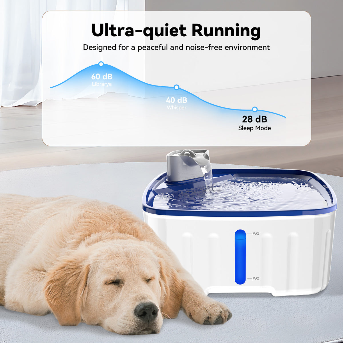 8L / 270oz Large Dog Pet Water Dispenser