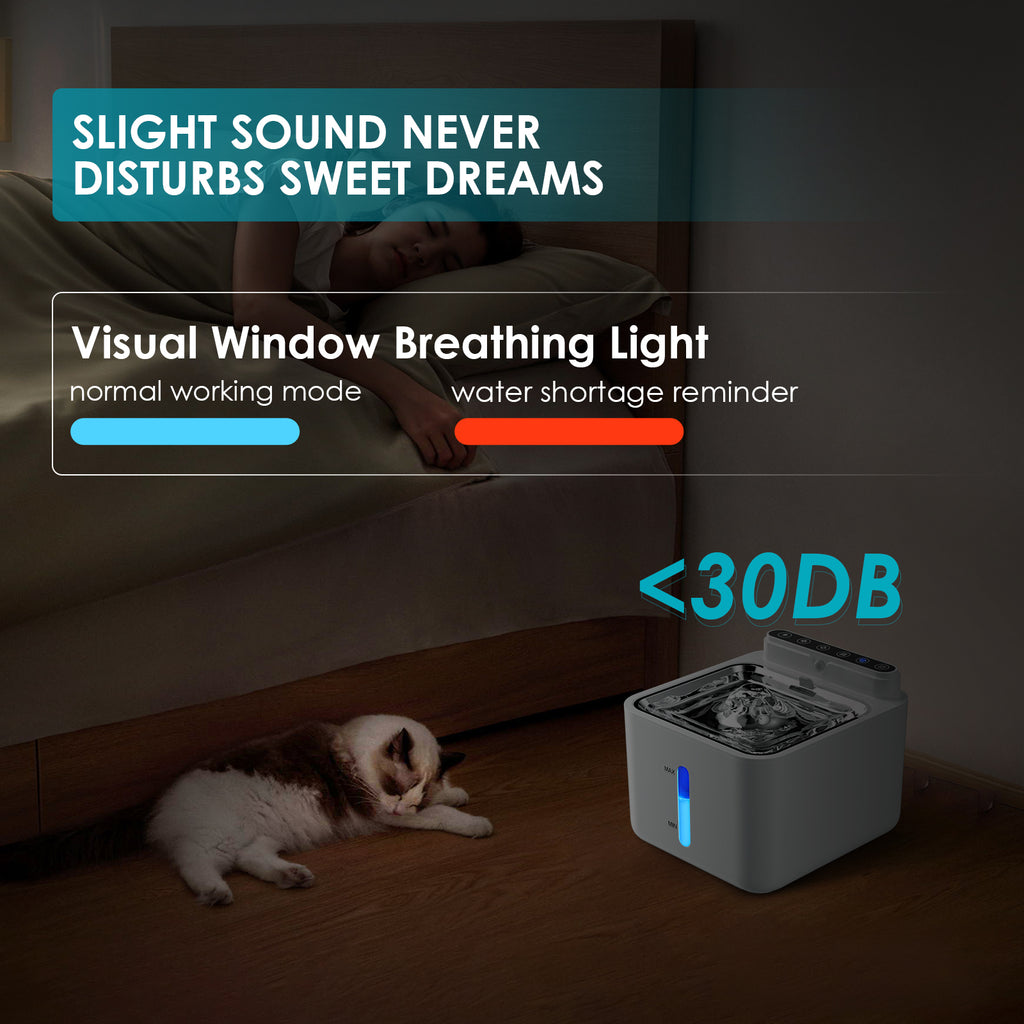 3.2L/108oz Rechargeable Pet Water Fountain with Sensor WF-P8Pro
